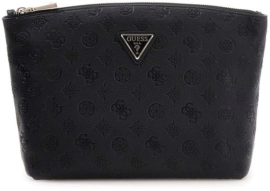 GUESS trousse de maquillage Wilder Top Zip Cosmetic Bag Black noir