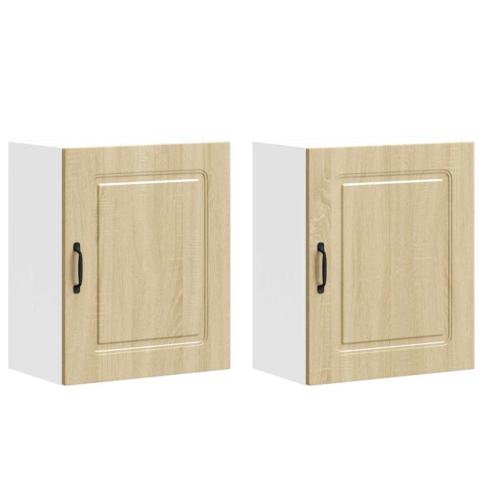 Kitchen Wall Cabinets 2 pcs Kalmar Sonoma Oak Engineered Wood – Image 2
