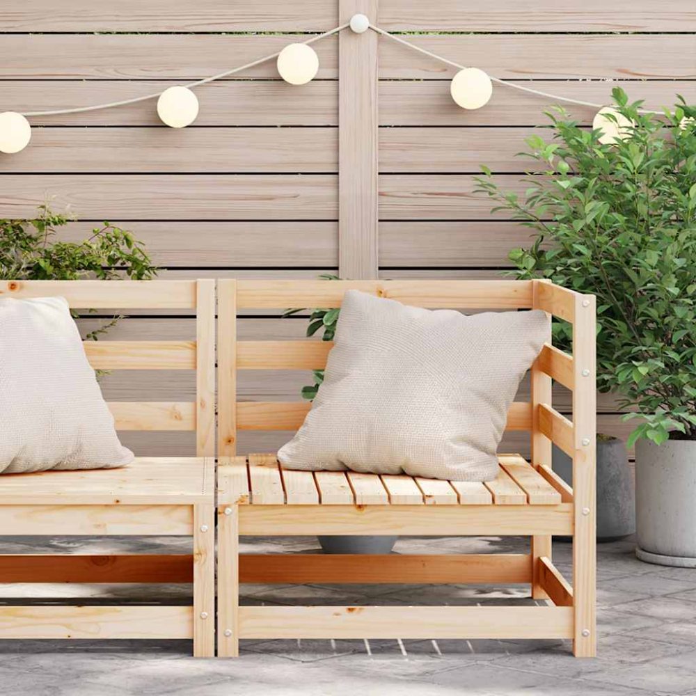 Garden Sofa | Pine Wood Colour | Solid Pine Wood | 70x70 | Modular – Image 3