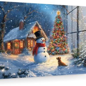 MuchoWow® Tableau sur verre 60×40 cm – Peinture acrylique sur verre – Miracle de Noël – Soirée d’hiver – Coloré – Photo sur verre – Décoration murale salon – Décoration murale chambre – Peintures MuchoWow® Tableau sur verre 60×40 cm – Peinture acrylique sur verre – Miracle de Noël – Soirée d’hiver – Coloré – Photo sur verre – Décoration murale salon – Décoration murale chambre – Peintures