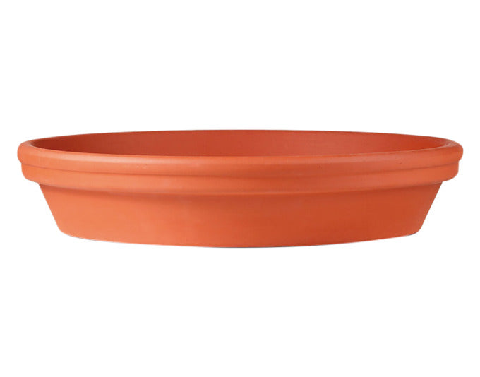 SPANG Untersetzer Ton ø 22x4.5 cm transparent glasiert terracotta