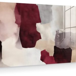 MuchoWow® Peinture sur verre 120×60 cm – Peinture acrylique sur verre – Abstraite – Boîtes de couleur – Rouge – Photo sur verre – Décoration murale salon – Décoration murale chambre – Peintures