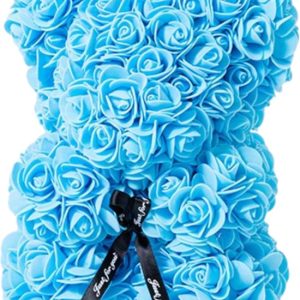 Livano Rose Bear – Rose Bear – Teddy – Rose Bear – Cadeau de Saint-Valentin pour Cheveux et Hem – Femme – Blauw