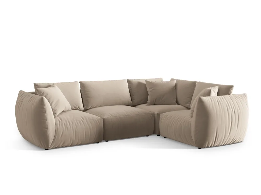 Chris Velour Ecksofa rechts 4 Sitzer – Image 3