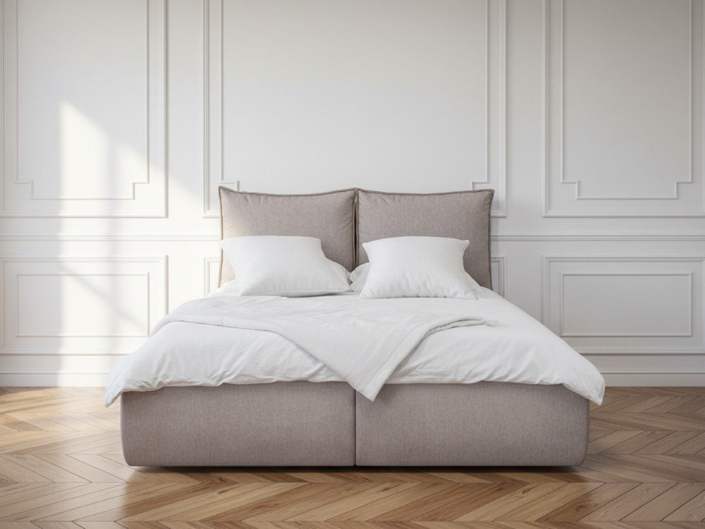 Lit coffre GARANCE avec tete de lit effet oreiller – Image 2