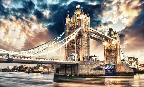 Fotobehang - Vlies Behang - Tower Bridge - London Bridge - Londen - 368 x 254 cm