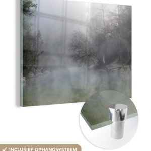 MuchoWow® Peinture sur verre 160×120 cm – Peinture sur verre acrylique – Brouillard – Forêt – Espagne – Photo sur verre – Peintures MuchoWow® Peinture sur verre 160×120 cm – Peinture sur verre acrylique – Brouillard – Forêt – Espagne – Photo sur verre – Peintures