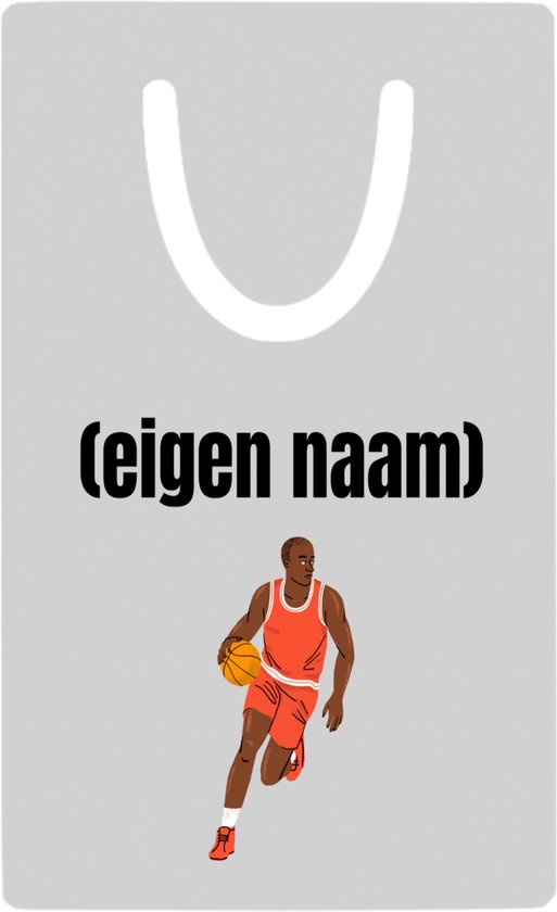 Hacebo® - Marque-page en métal représentant un homme de basket-ball avec eigen naam - Basketbal - quelqu'un qui joue au basket-ball - sport - ballon - sport de compétition - cadeau d'anniversaire - cadeau Marque-pages - 7,6 cm x 5 cm