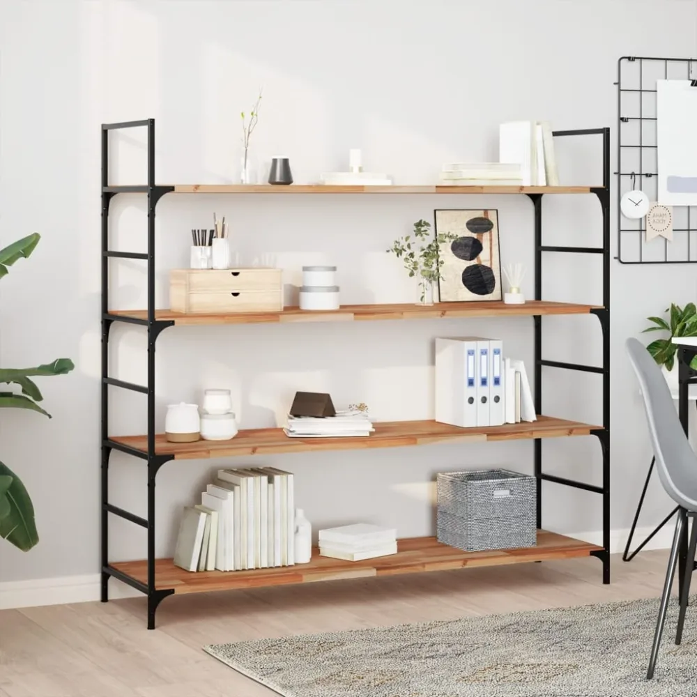 Floating Shelves 4 pcs 140x40x2 cm Oil Finished Solid Wood Acacia