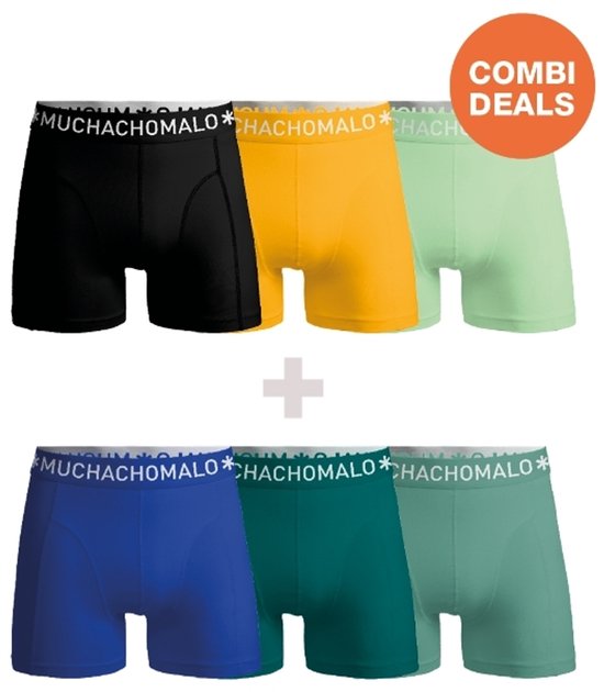 Muchachomalo Boxers Homme - Pack 3+3 - Taille M - 95% Katoen - Sous-vêtements Homme