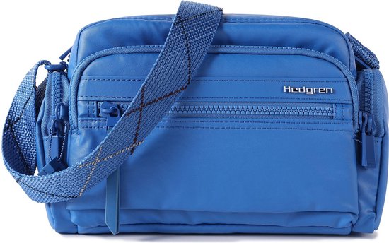 Hedgren Sac à épaule bandoulière Emily Multipockets Crossover RFID Creased Strong Blue Bleu