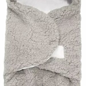 IL BAMBINI – Doudou ours en peluche – Gigoteuse – nouveau-né – Gris clair