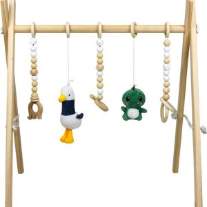 Honeybears portique d’éveil en bois avec animaux – naturel Honeybears portique d’éveil en bois avec animaux – naturel