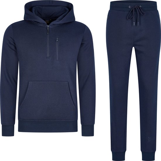 Mario Russo Survêtement Achilles - Costume domicile - Costume de jogging - Sweat à capuche - Marine - M