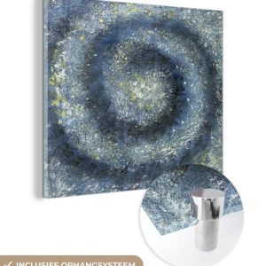 MuchoWow® Peinture sur verre 20×20 cm – Peinture acrylique sur verre – Illustration grise de la Voie lactée – Photo sur verre – Peintures MuchoWow® Peinture sur verre 20×20 cm – Peinture acrylique sur verre – Illustration grise de la Voie lactée – Photo sur verre – Peintures