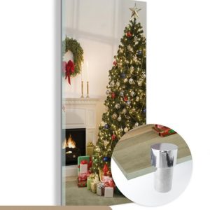 MuchoWow® Peinture sur verre 40×80 cm – Peinture sur verre acrylique – Un sapin de Noël avec des cadeaux à côté d’une cheminée – Photo sur verre – Peintures MuchoWow® Peinture sur verre 40×80 cm – Peinture sur verre acrylique – Un sapin de Noël avec des cadeaux à côté d’une cheminée – Photo sur verre – Peintures