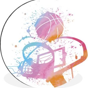 illustration d’un ballon de basket et d’un panier à l’aquarelle Cercle mural aluminium ⌀ 90 cm – tirage photo sur cercle mural / cercle vivant / cercle de jardin (décoration murale) illustration d’un ballon de basket et d’un panier à l’aquarelle Cercle mural aluminium ⌀ 90 cm – tirage photo sur cercle mural / cercle vivant / cercle de jardin (décoration murale)