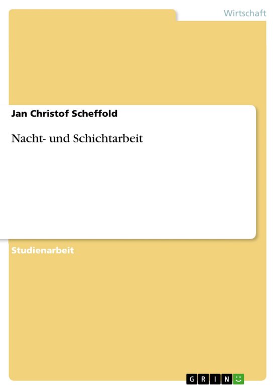 Nacht- Und SchichtarbeitEbook