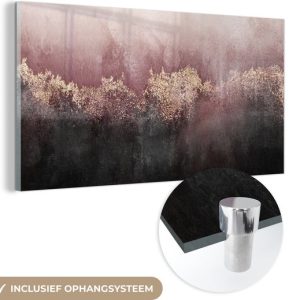 MuchoWow® Peinture sur verre 40×20 cm – Peinture sur verre acrylique – Glitter – Or – Abstrait – Photo sur verre – Peintures MuchoWow® Peinture sur verre 40×20 cm – Peinture sur verre acrylique – Glitter – Or – Abstrait – Photo sur verre – Peintures