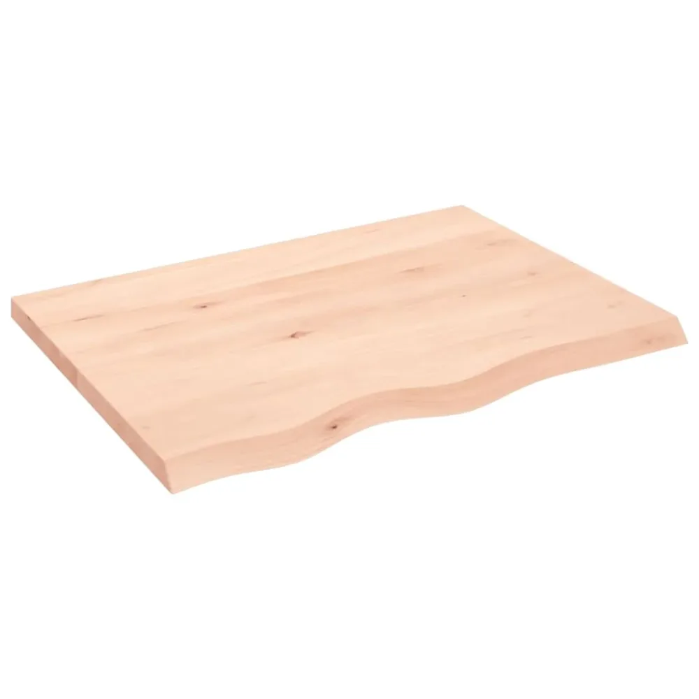 Bathroom Countertop 80x60x(2-4) cm Untreated Solid Wood – Image 2