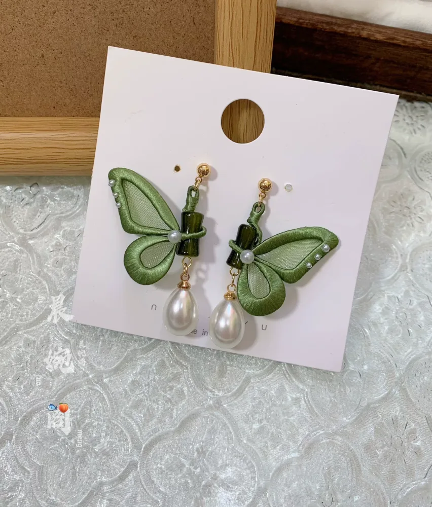 PF034 - Butterfly Chanhua Earrings - Wholesale – Image 2