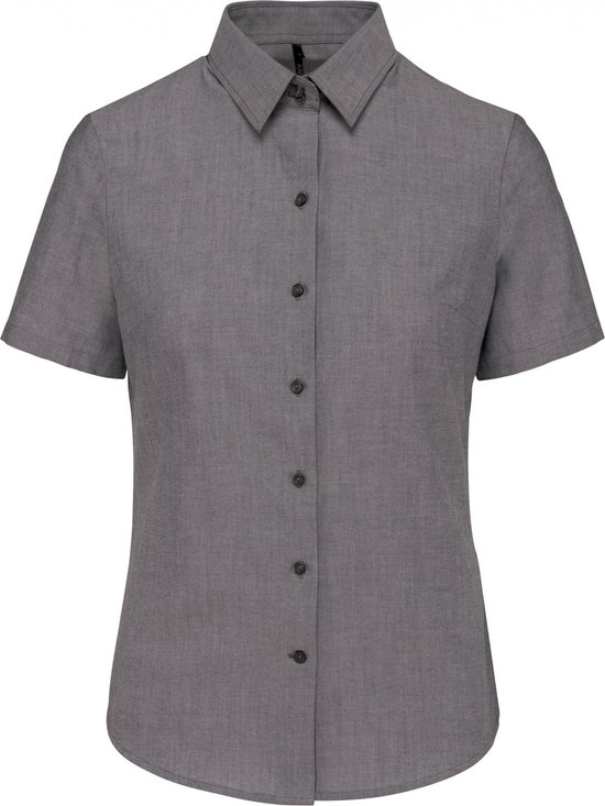 Kariban Blouse Oxford Femme Manches Courtes K536 - Oxford Silver - XS