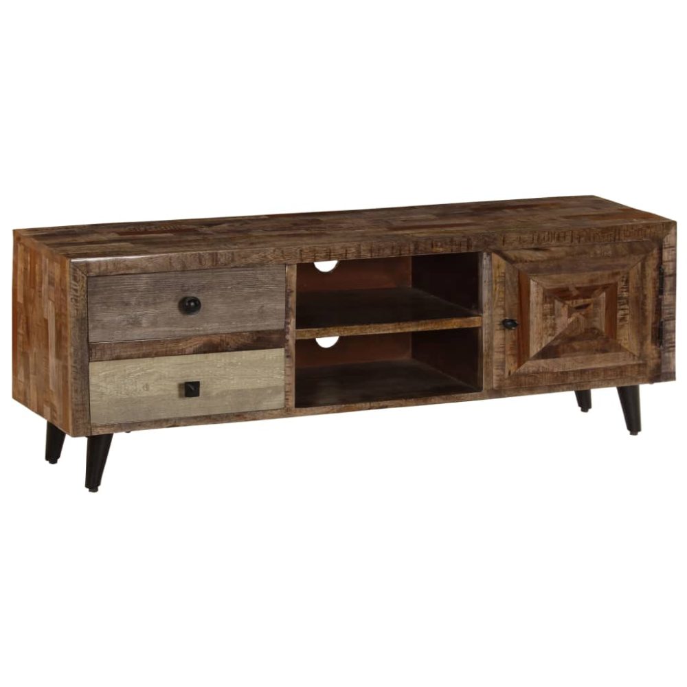 TV Cabinet 118x30x40 cm Solid Mango Wood – Image 3