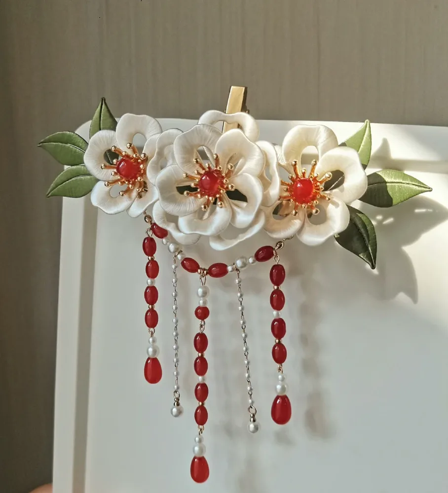 Flower Bespoke Hairpin - Silk Hairpin(Chanhua) – Image 2