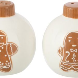 J-Line set moulin sel et poivre Noël Boule Ronde Dolomie – céramique – blanc/caramel – 2 pièces J-Line set moulin sel et poivre Noël Boule Ronde Dolomie – céramique – blanc/caramel – 2 pièces