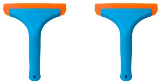 Lot de 2 petits essuie-glaces pour voiture - essuie-glaces professionnels portables - essuie-glaces universels pour voiture - 15 x 9 x 3 cm - Blauw