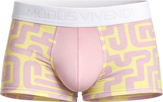 MODUS VIVENDI Labyrinth Combo Boxer Rose Poudré - TAILLE S - Sous-vêtements Homme - Boxer pour Homme
