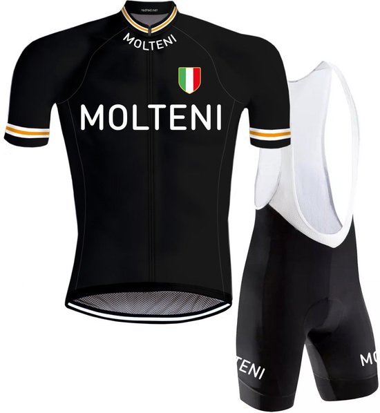 Kit Cyclisme Rétro Molteni Zwart - REDTED(M)