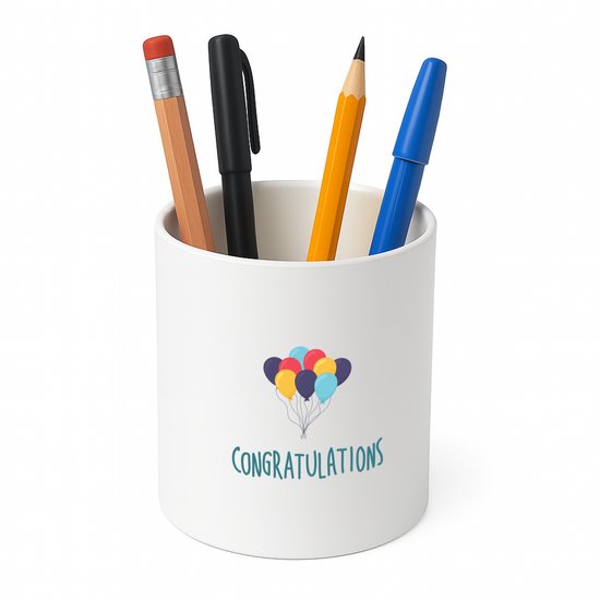 Hacebo® – félicitations Pot à crayons – Félicitations – quelqu’un qui a accompli quelque chose ou qui fête son anniversaire – pot à crayons – cadeau d’anniversaire – cadeau – présent – cadeau – anniversaire – félicitations Pot à crayons blanc Hacebo® – félicitations Pot à crayons – Félicitations – quelqu’un qui a accompli quelque chose ou qui fête son anniversaire – pot à crayons – cadeau d’anniversaire – cadeau – présent – cadeau – anniversaire – félicitations Pot à crayons blanc