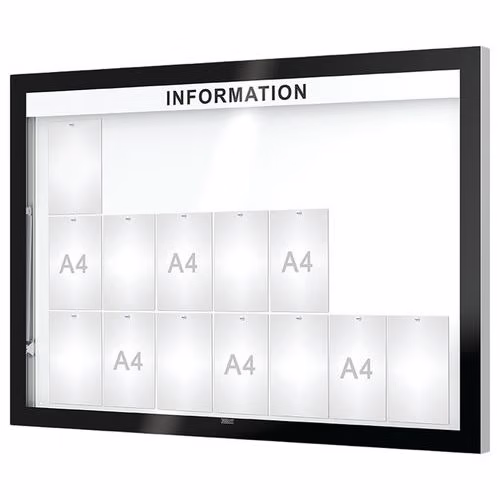 Vitrine Edge murale avec titre épaisseur 80 mm