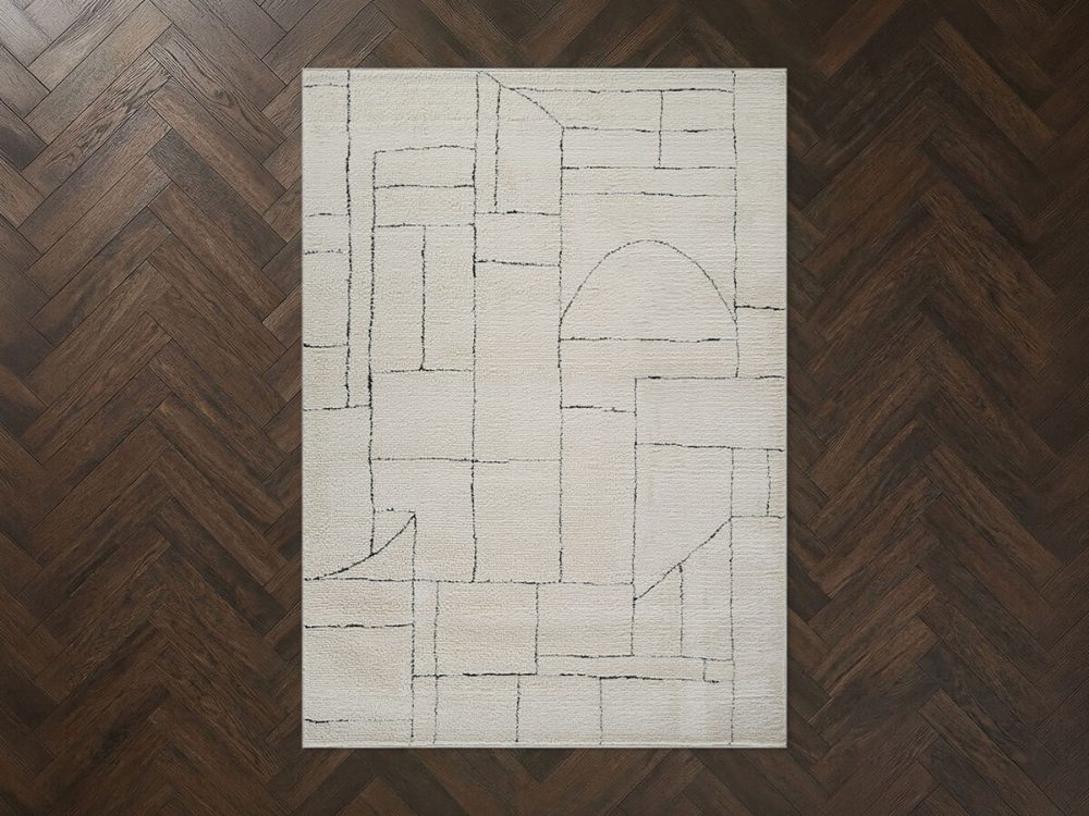 Tapis poils courts NALVA motifs abstrait – Image 2