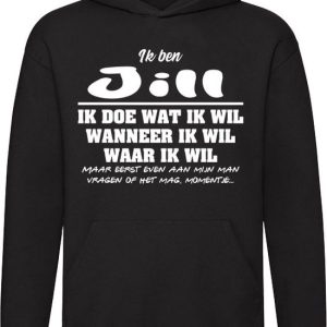 Jill | cadeau d’anniversaire | cadeau d’anniversaire | carnaval | Unisexe | Pull | Sweat | Hoodie | Capuche | Noir Jill | cadeau d’anniversaire | cadeau d’anniversaire | carnaval | Unisexe | Pull | Sweat | Hoodie | Capuche | Noir
