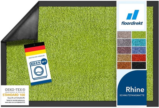 Paillasson Karat - Tapis de course à sec - Paillasson - Rhin - Vert Citron - 90 x 600 cm