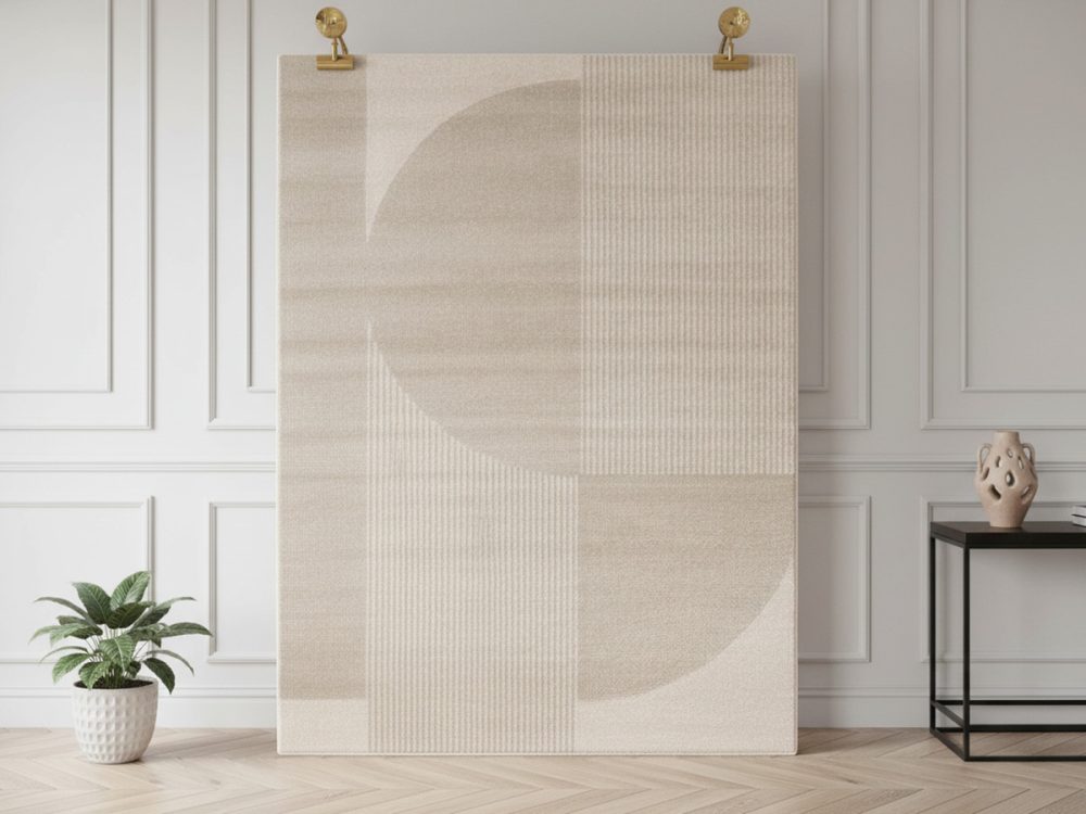 Tapis poils ras IRENA motif abstrait – Image 2