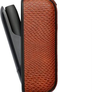 KELERINO. Etui en cuir pour IQOS 3 Duo – Crocodiles – Marron KELERINO. Etui en cuir pour IQOS 3 Duo – Crocodiles – Marron