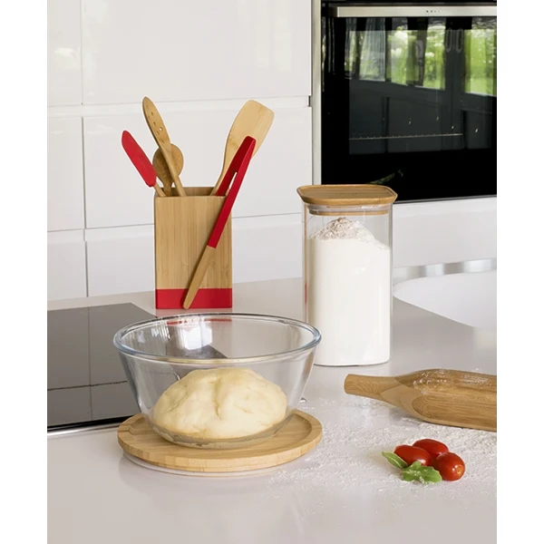 Bol à mixer rond couvercle bambou 1.6L Pebbly – Image 2