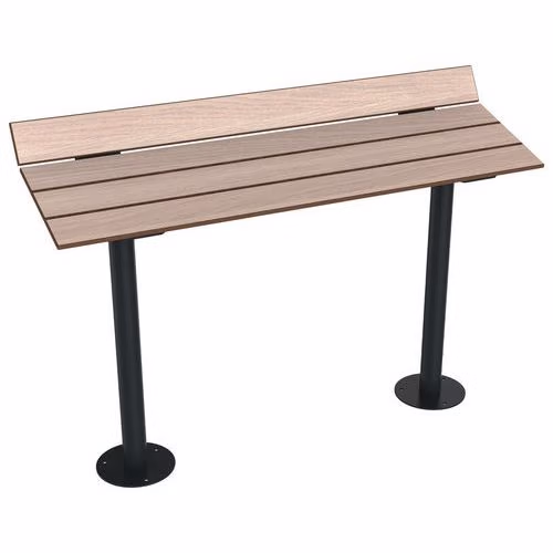 Assis debout NAIROBI 1.25 m effet lames bois/métal Assis debout NAIROBI 1.25 m effet lames bois/métal