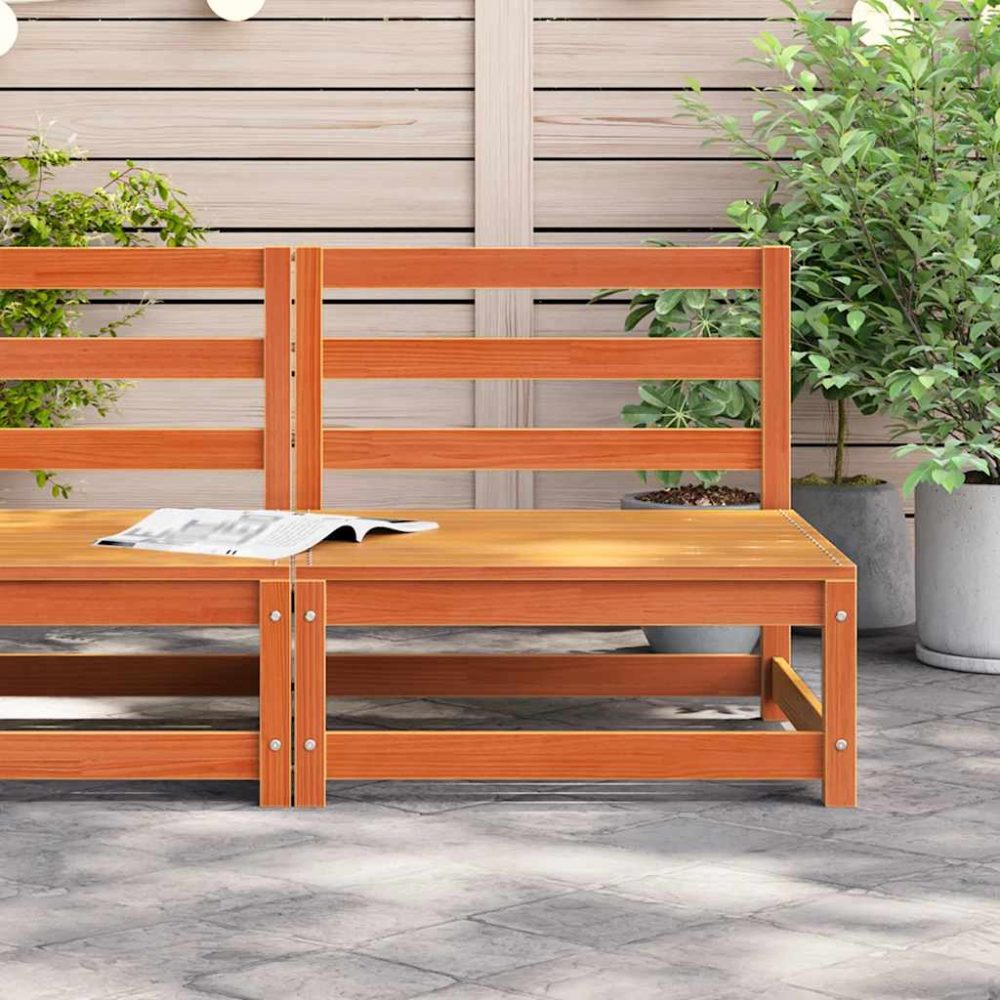 Garden Sofa | Wax brown | Solid pine wood | 70x70x67 cm | Outdoor Sofa – Image 3