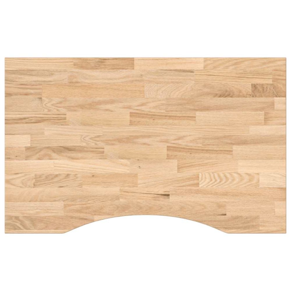 Desk Top Untreated 80x60x2.5 cm Solid Wood Oak Rectangular – Image 2