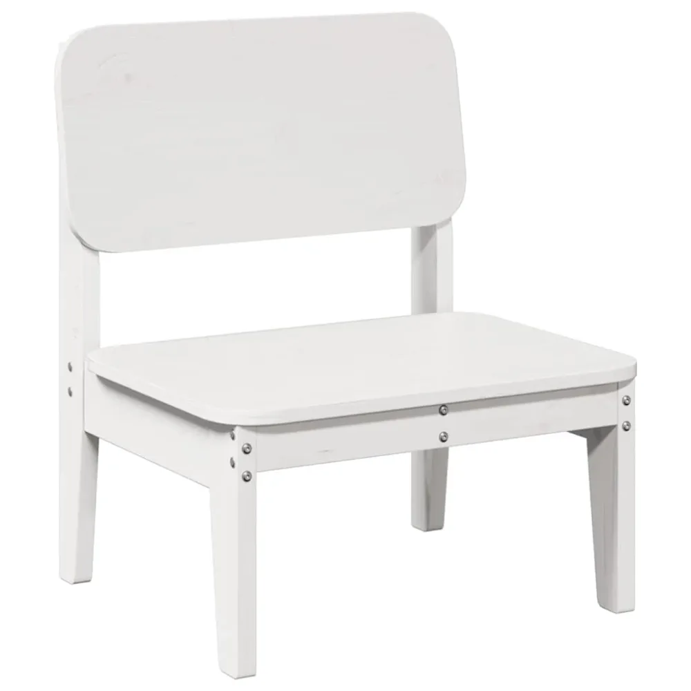 Garden Chairs 2 pcs White 60x52.5x72 cm Solid Wood Pine – Image 3