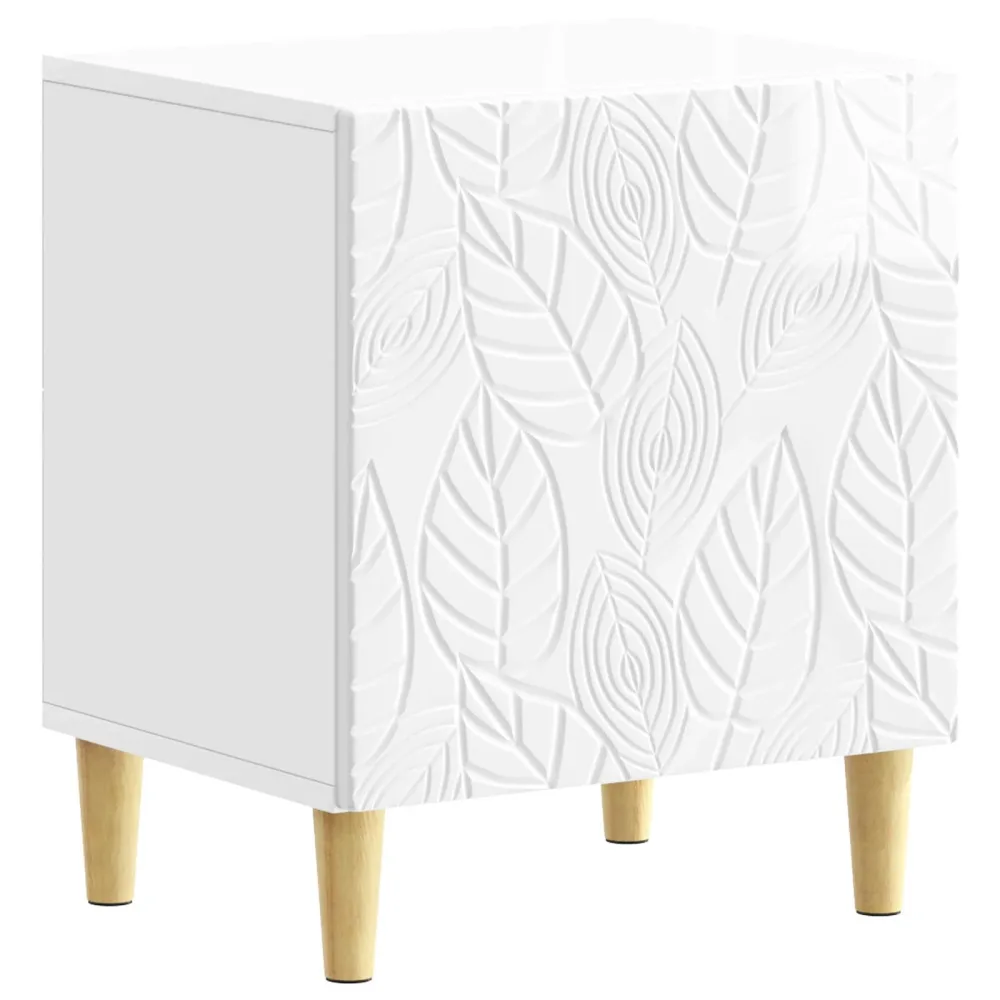 Bedside Table 2 pcs High Gloss White 43 x 34.5 x 50 cm – Image 2
