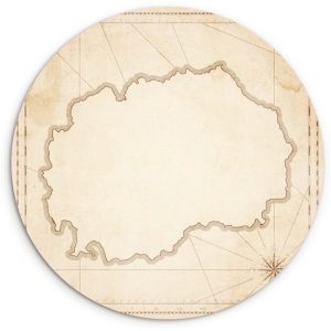 Illustration d’une carte ancienne de la Macédoine du Nord Plaque en plastique de cercle mural ⌀ 60 cm – impression photo sur cercle mural / cercle vivant (décoration murale) Illustration d’une carte ancienne de la Macédoine du Nord Plaque en plastique de cercle mural ⌀ 60 cm – impression photo sur cercle mural / cercle vivant (décoration murale)