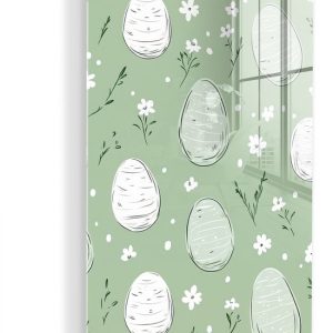 MuchoWow® Tableau sur verre 40×60 cm – Tableau acrylique sur verre – Vert – Œufs – Motif – Photo sur verre – Décoration murale salon – Décoration murale chambre – Peintures MuchoWow® Tableau sur verre 40×60 cm – Tableau acrylique sur verre – Vert – Œufs – Motif – Photo sur verre – Décoration murale salon – Décoration murale chambre – Peintures