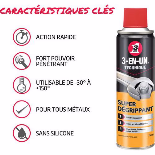 Lot de 6 à 12 super dégrippants