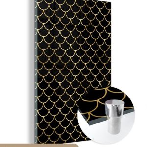 MuchoWow® Peinture sur verre 20×30 cm – Peinture sur verre acrylique – Motifs – Or – Zwart – Luxe – Photo sur verre – Peintures MuchoWow® Peinture sur verre 20×30 cm – Peinture sur verre acrylique – Motifs – Or – Zwart – Luxe – Photo sur verre – Peintures