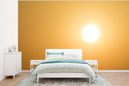 Lueur Oranje autour du soleil en Espagne fotobehang